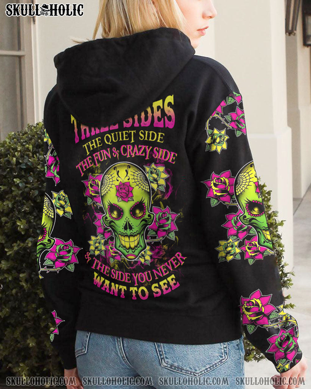 I HAVE 3 SIDES SUGAR SKULL ROSE ALL OVER PRINT – TLTW1712221