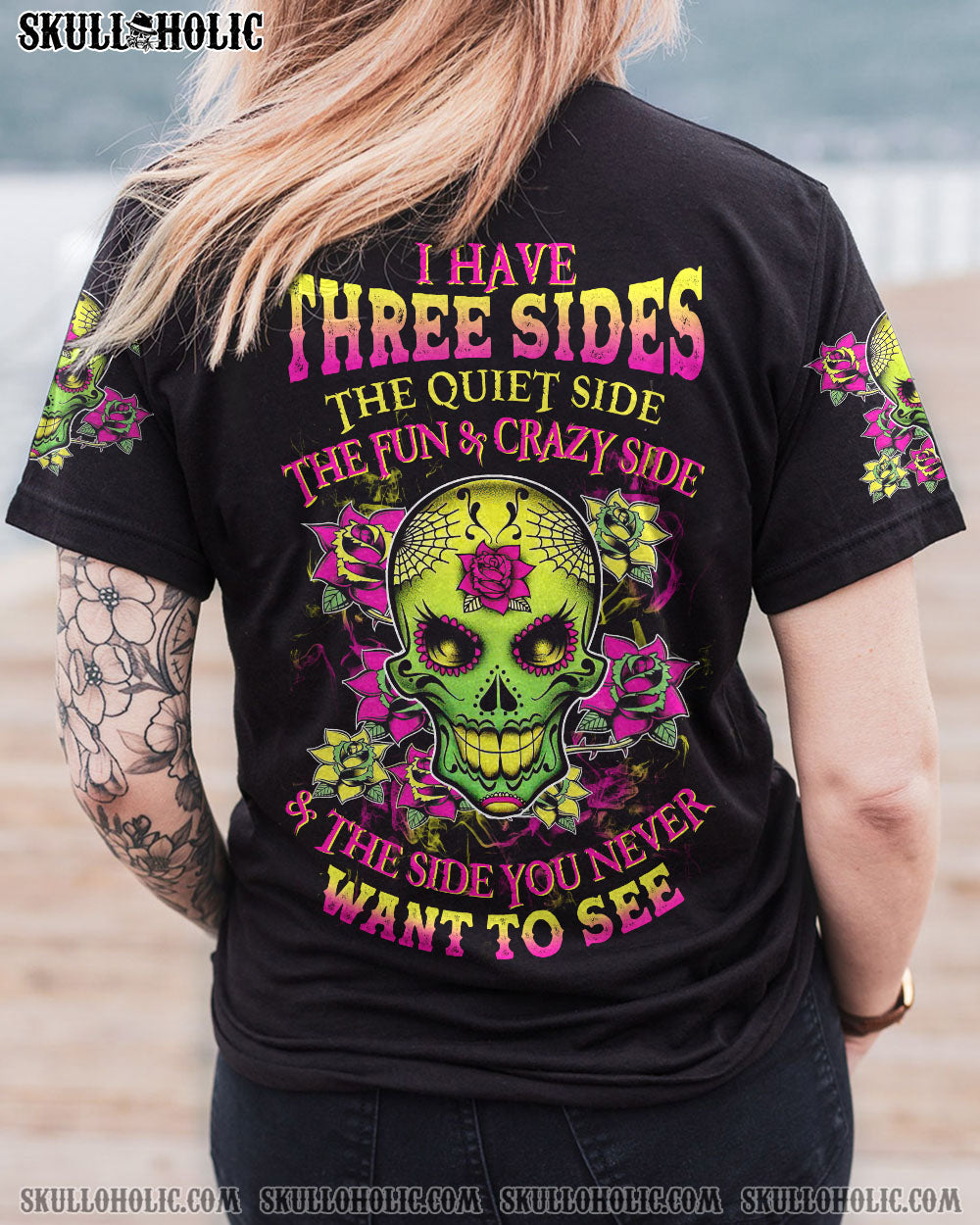 I HAVE 3 SIDES SUGAR SKULL ROSE ALL OVER PRINT – TLTW1712221