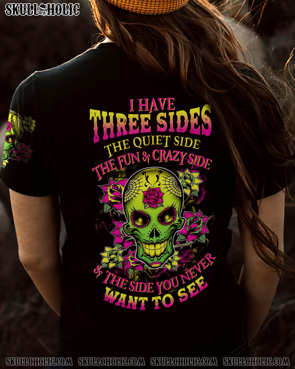 I HAVE 3 SIDES SUGAR SKULL ROSE ALL OVER PRINT – TLTW1712221