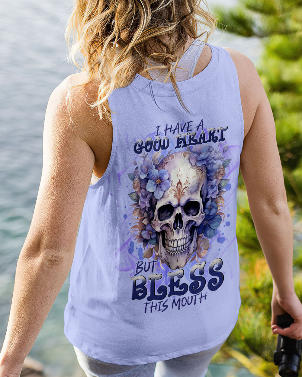 I HAVE A GOOD HEART SKULL FLORAL ALL OVER PRINT – TLNT2109234