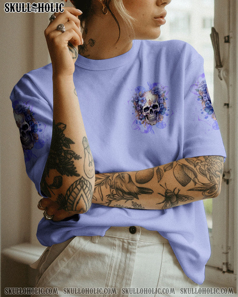 I HAVE A GOOD HEART SKULL FLORAL ALL OVER PRINT – TLNT2109234