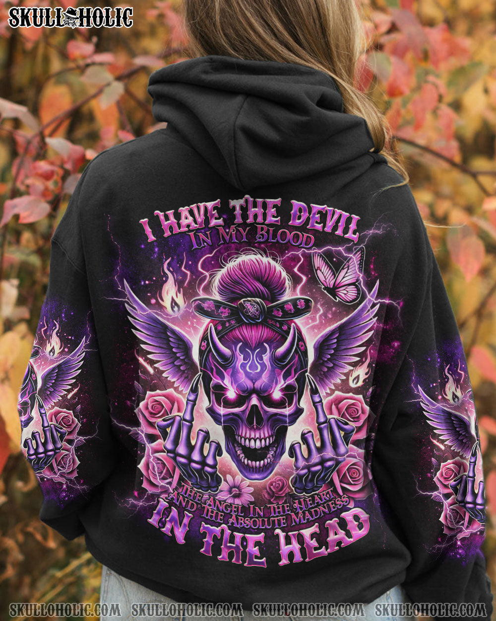 I HAVE THE DEVIL IN MY BLOOD MESSY BUN ALL OVER PRINT – TLNT2407241