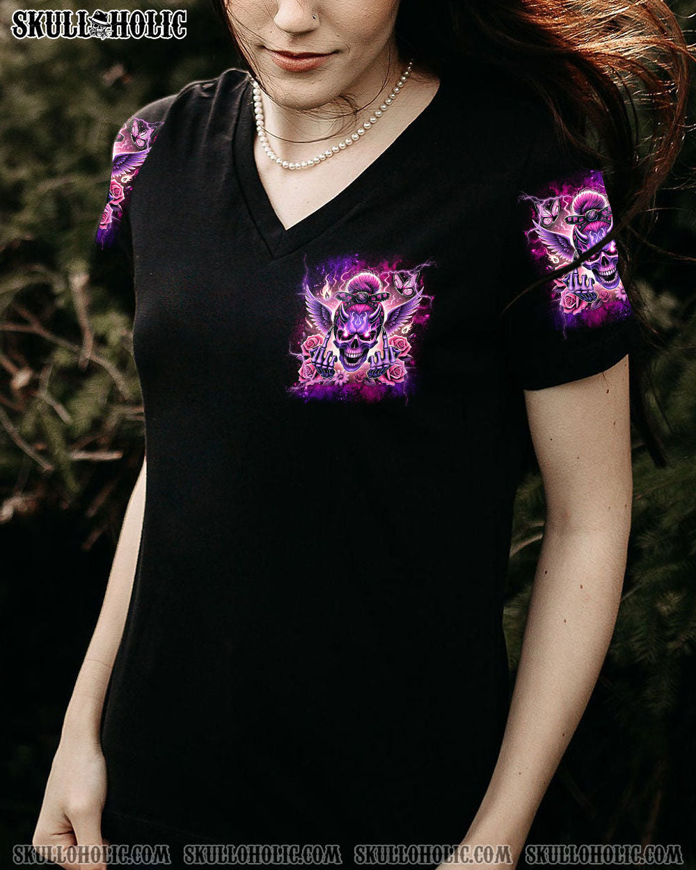 I HAVE THE DEVIL IN MY BLOOD MESSY BUN ALL OVER PRINT – TLNT2407241