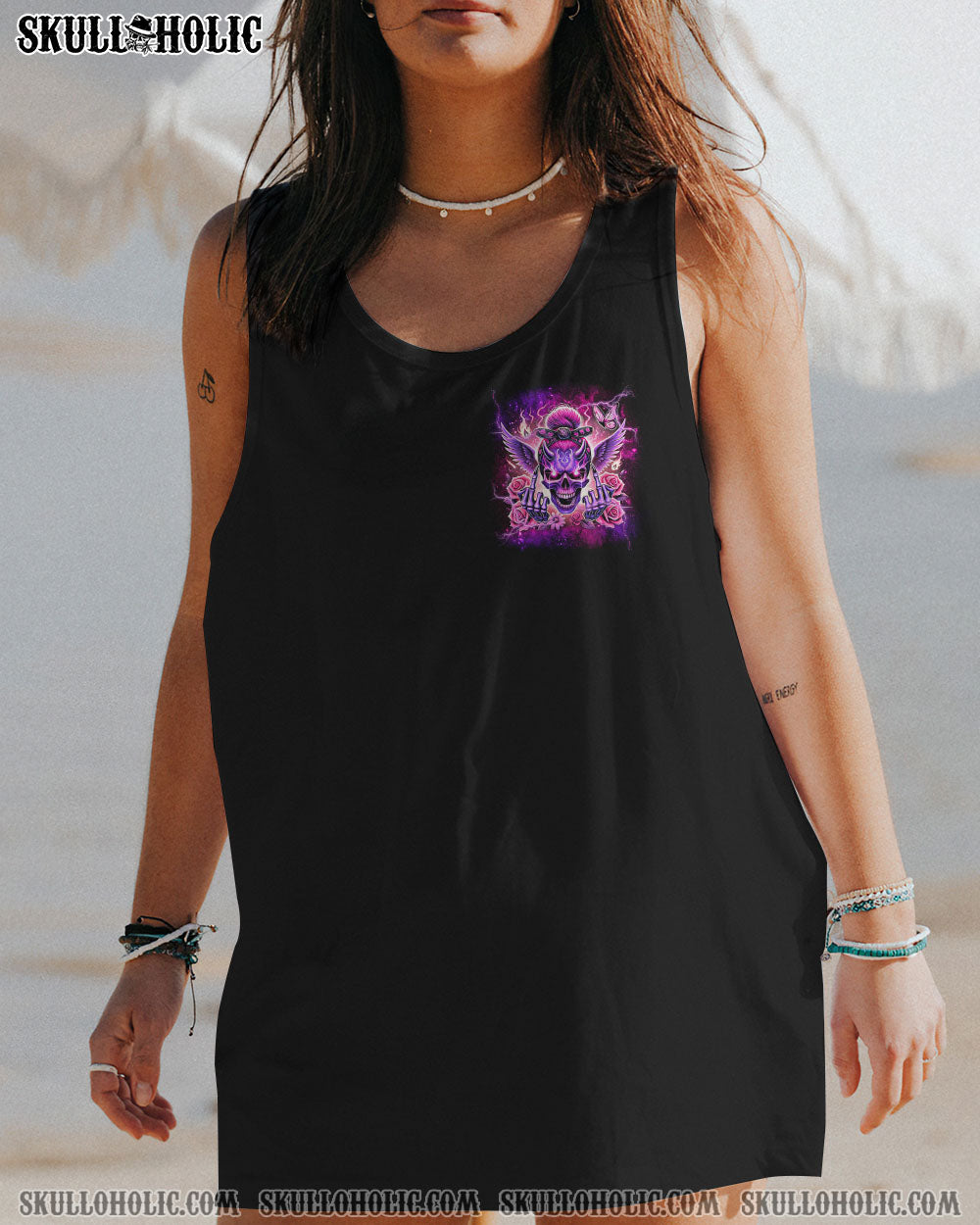 I HAVE THE DEVIL IN MY BLOOD MESSY BUN ALL OVER PRINT – TLNT2407241