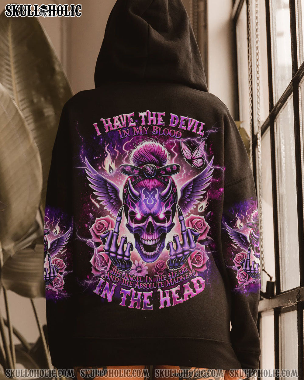 I HAVE THE DEVIL IN MY BLOOD MESSY BUN ALL OVER PRINT – TLNT2407241