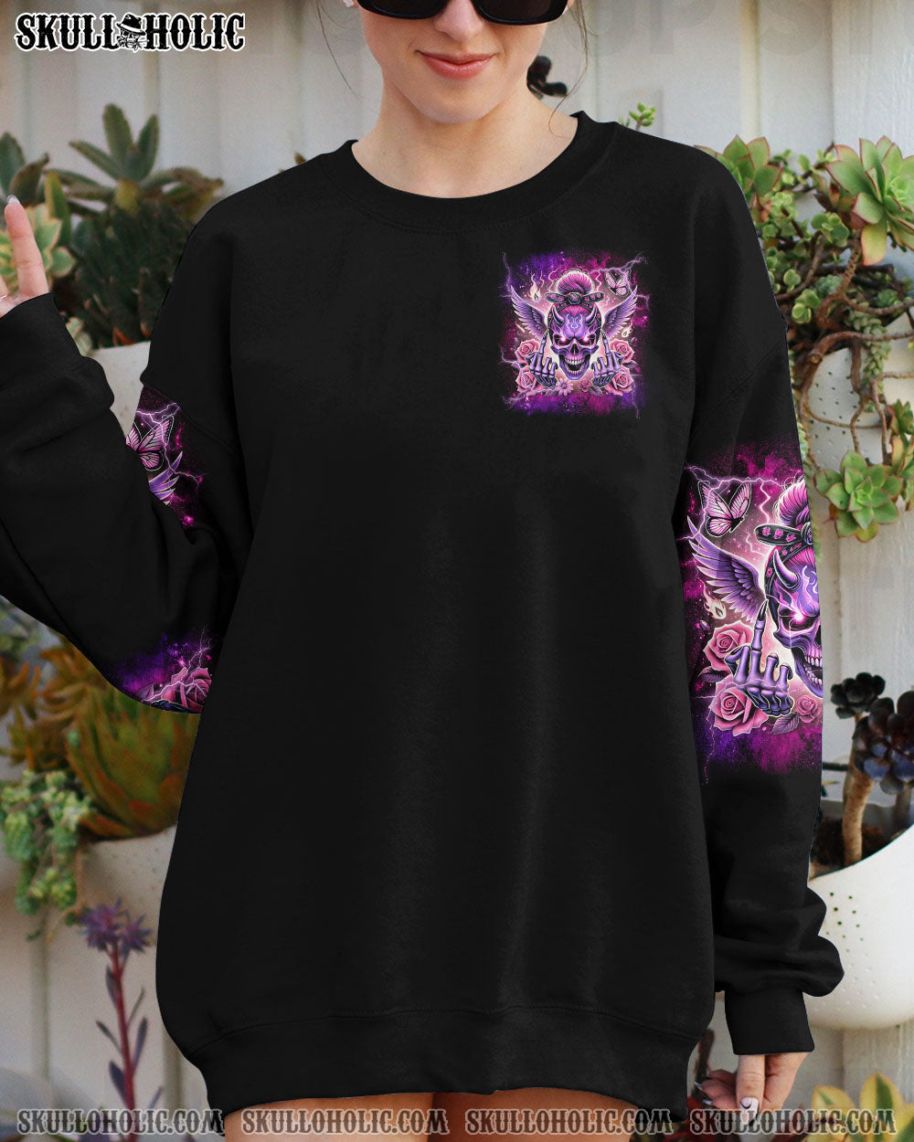 I HAVE THE DEVIL IN MY BLOOD MESSY BUN ALL OVER PRINT – TLNT2407241