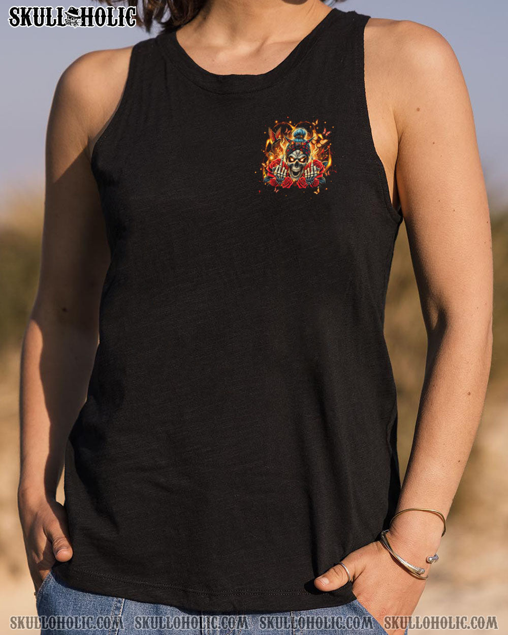 I HAVE THE DEVIL IN MY BLOOD MESSY BUN ALL OVER PRINT – TLPQ2207242