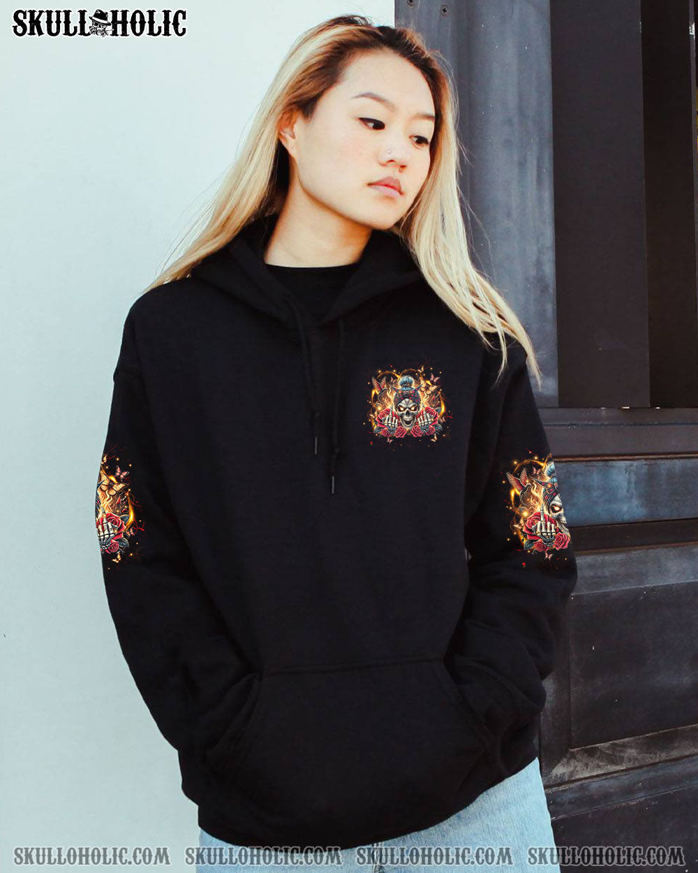 I HAVE THE DEVIL IN MY BLOOD MESSY BUN ALL OVER PRINT – TLPQ2207242