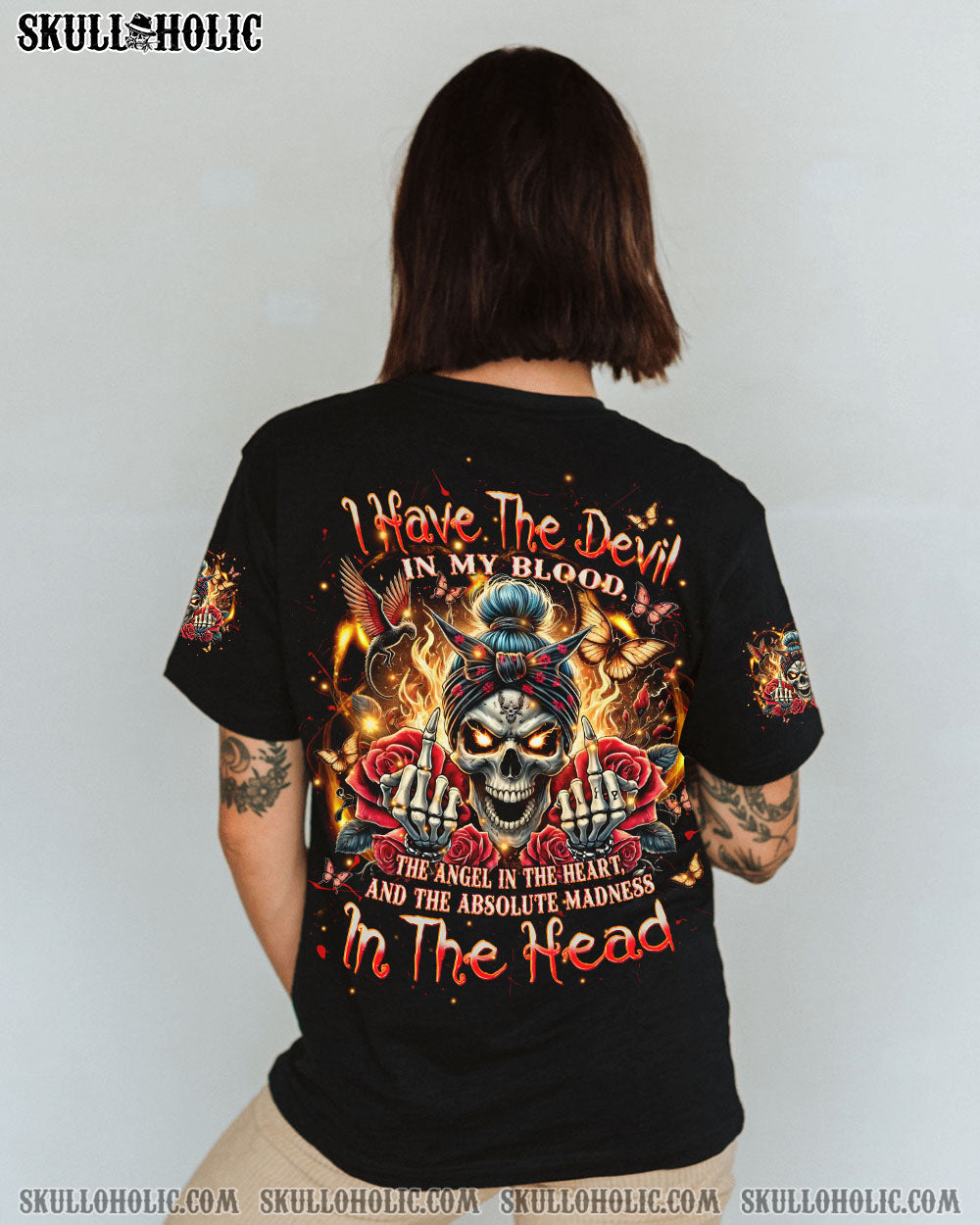 I HAVE THE DEVIL IN MY BLOOD MESSY BUN ALL OVER PRINT – TLPQ2207242