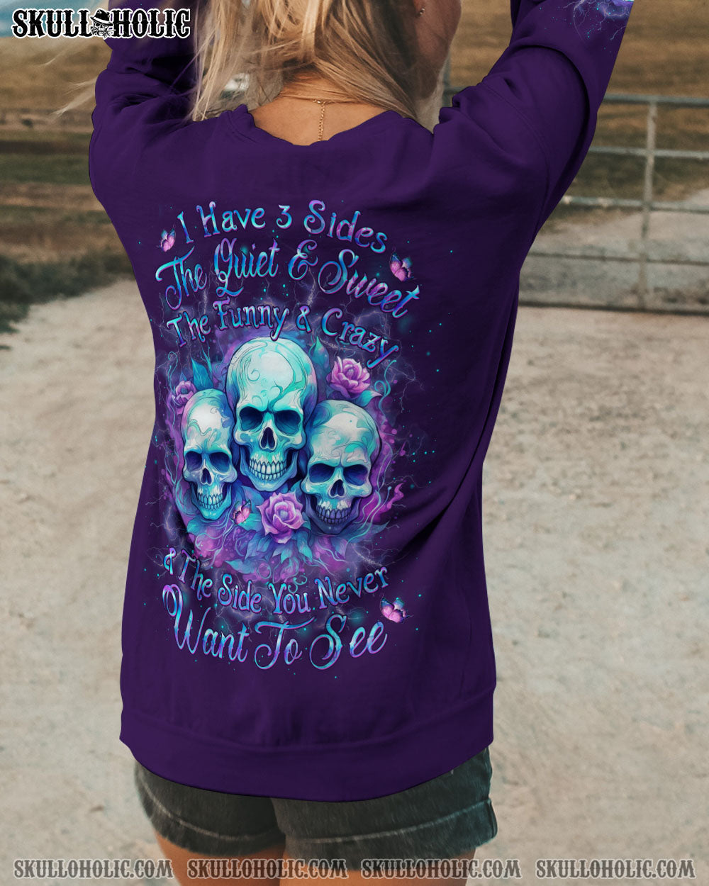 I HAVE THREE SIDES SKULL ALL OVER PRINT – YHLH1010231