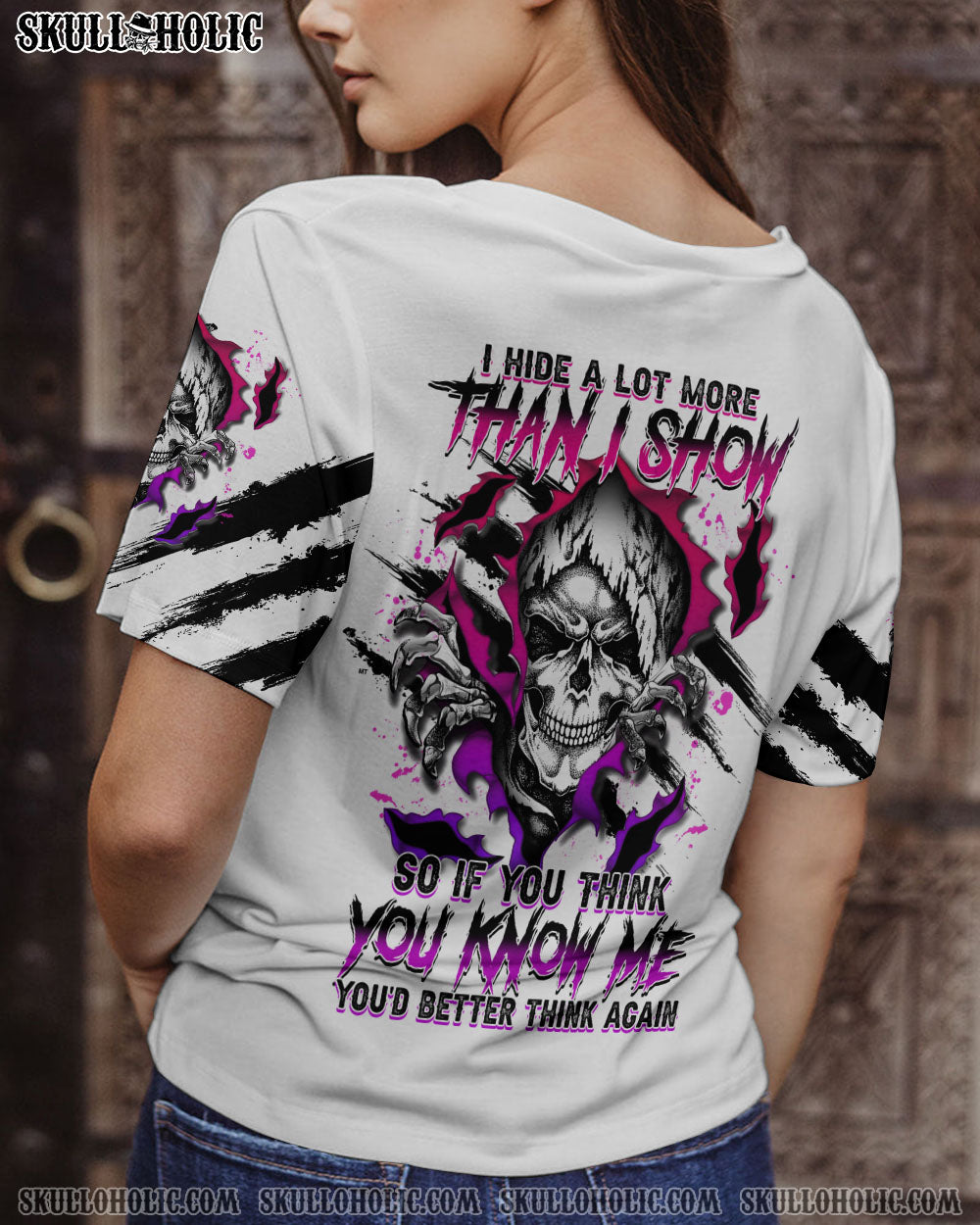 I HIDE A LOT MORE THAN I SHOW REAPER SCRATCH ALL OVER PRINT – TLTM0202231