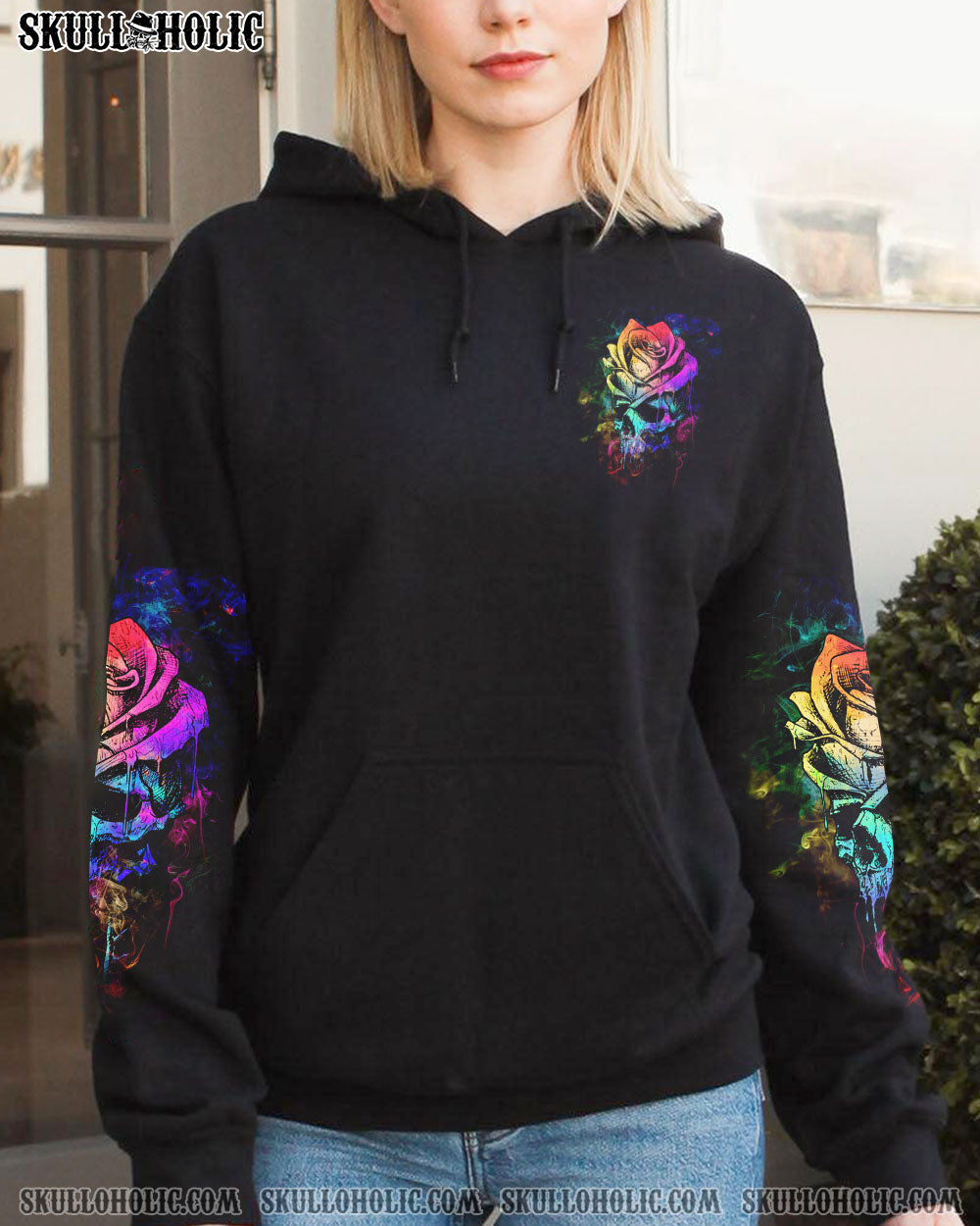 I HOLD A BEAST AN ANGEL SKETCH ROSE SKULL ALL OVER PRINT – TLTW0603233