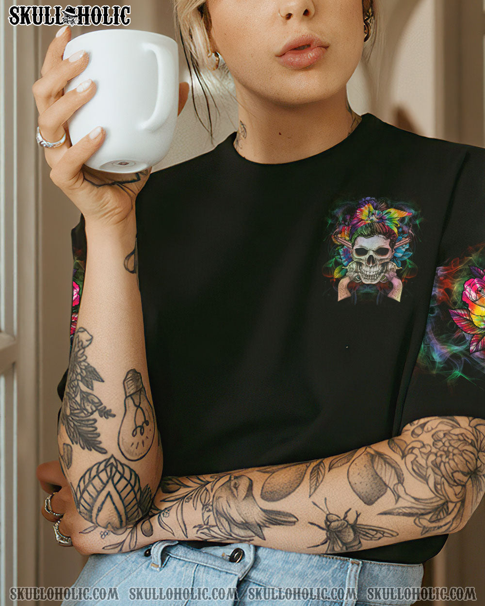 I KNOW HOW TO LOAD TIE DYE SKULL ALL OVER PRINT – YHHG0203233