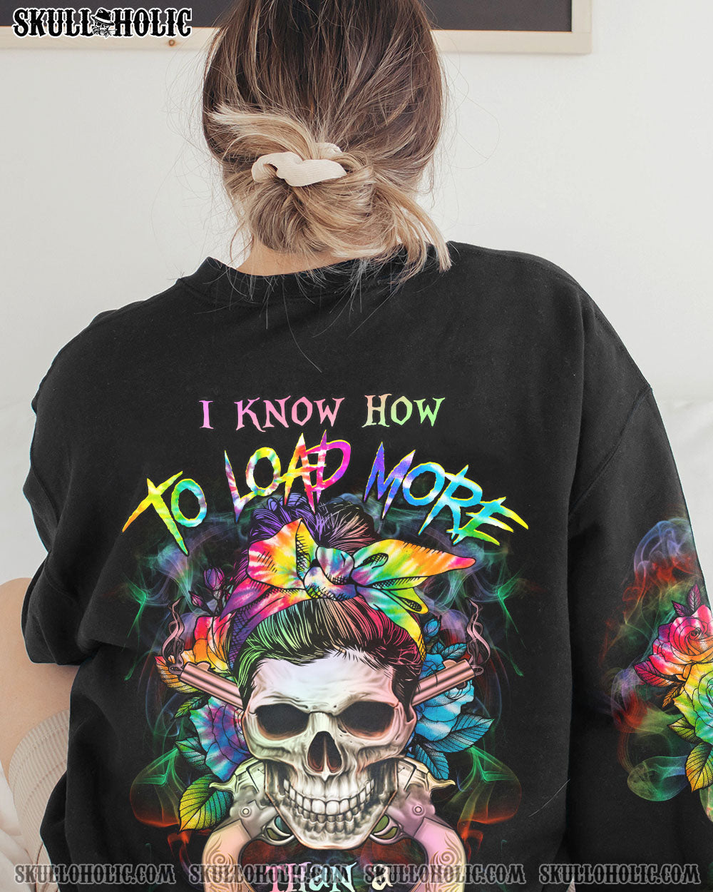 I KNOW HOW TO LOAD TIE DYE SKULL ALL OVER PRINT – YHHG0203233
