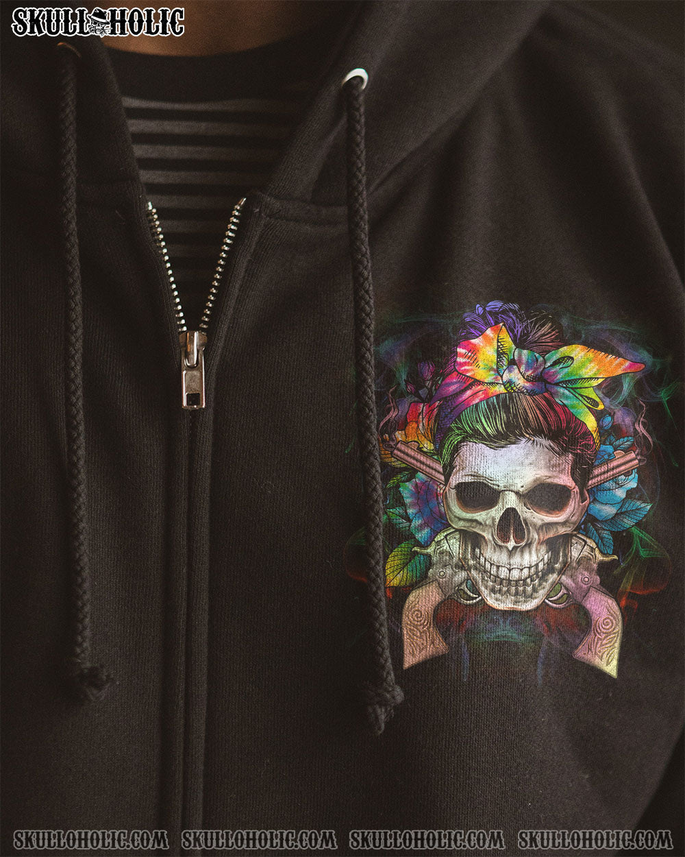 I KNOW HOW TO LOAD TIE DYE SKULL ALL OVER PRINT – YHHG0203233