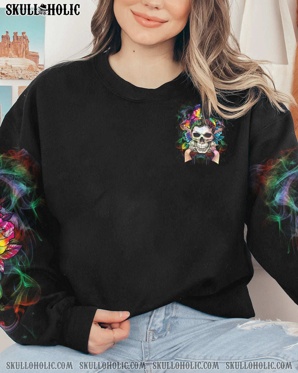 I KNOW HOW TO LOAD TIE DYE SKULL ALL OVER PRINT – YHHG0203233