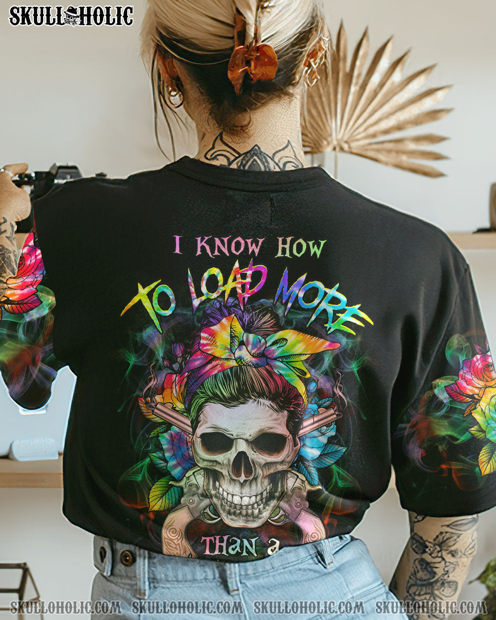 I KNOW HOW TO LOAD TIE DYE SKULL ALL OVER PRINT – YHHG0203233