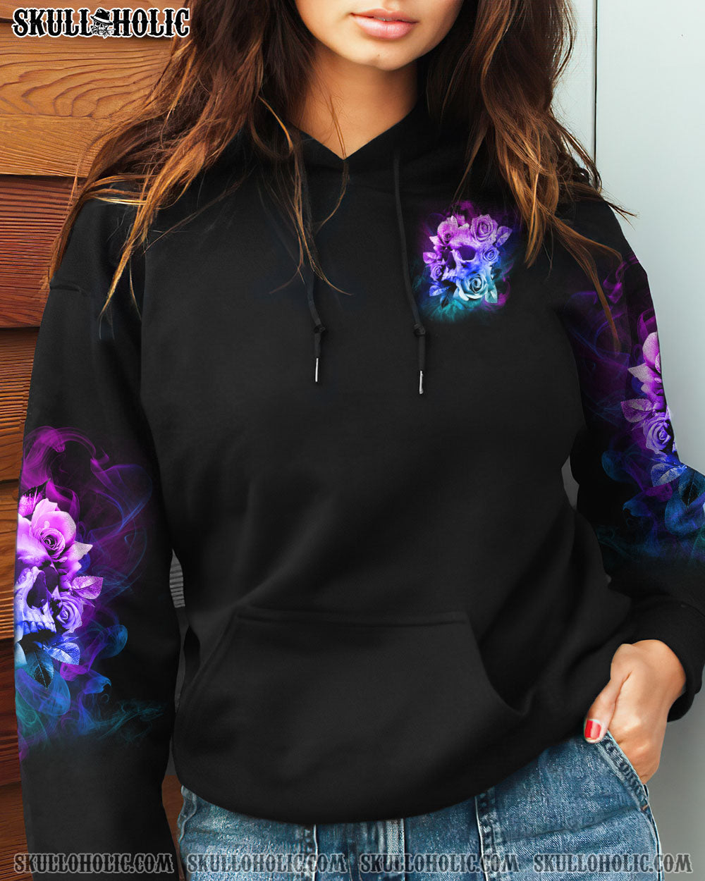 I LOVE BEING ME SKULL FLOWER ALL OVER PRINT – YHLN1301232