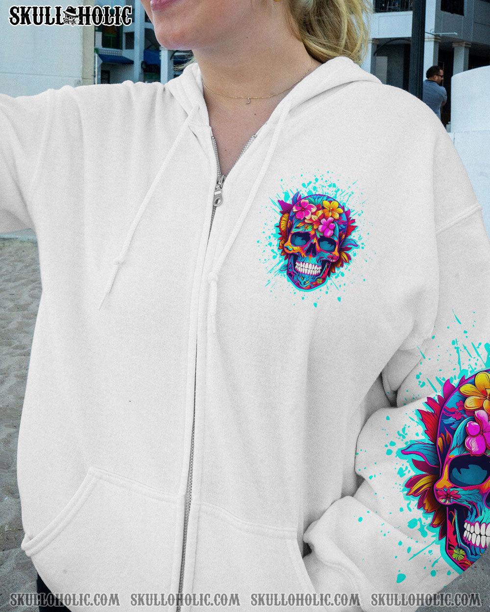 I MAY NOT BE PERFECT FLORAL SKULL ALL OVER PRINT – TLNT2507234