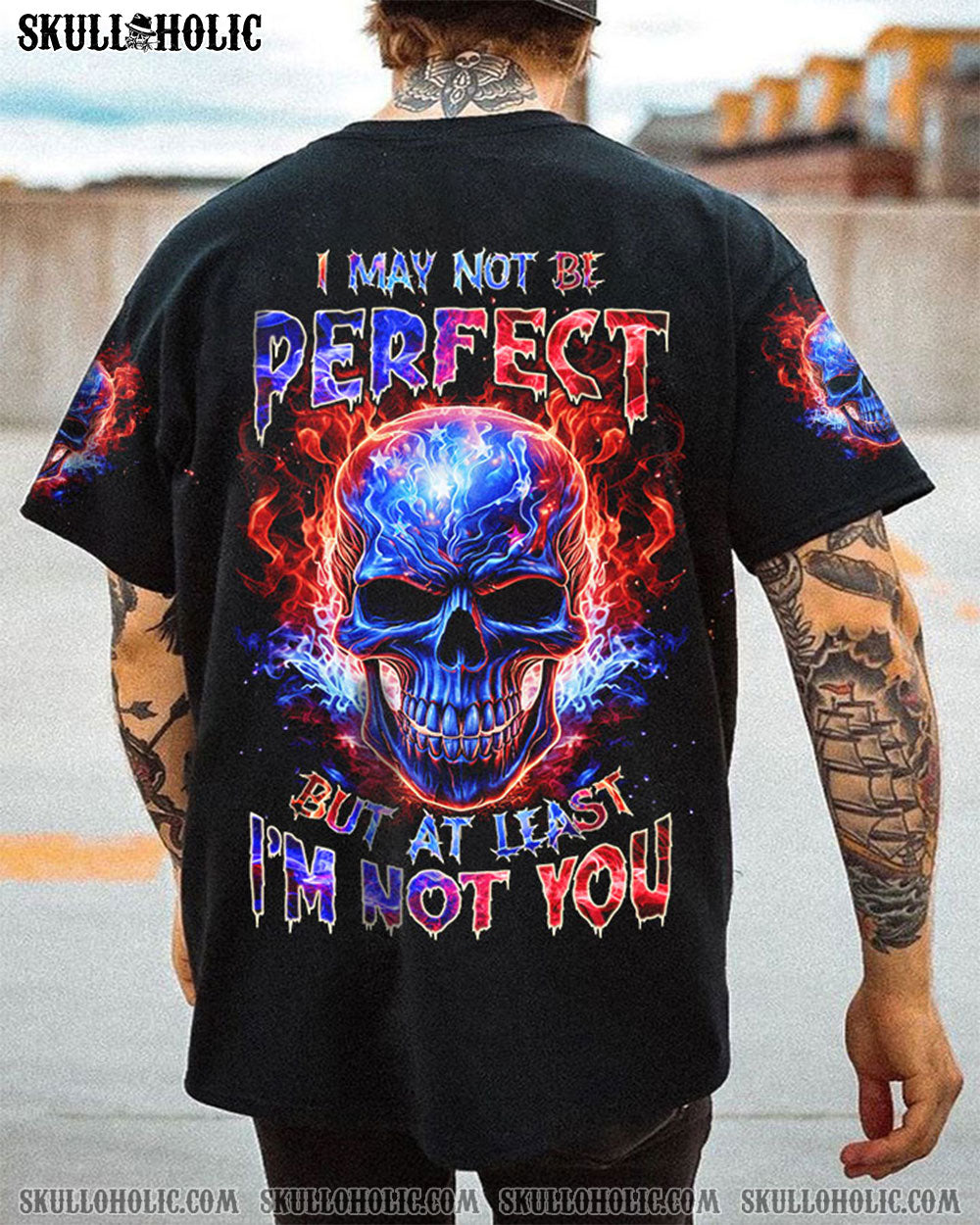 I MAY NOT BE PERFECT SKULL ALL OVER PRINT - TLTW2107235