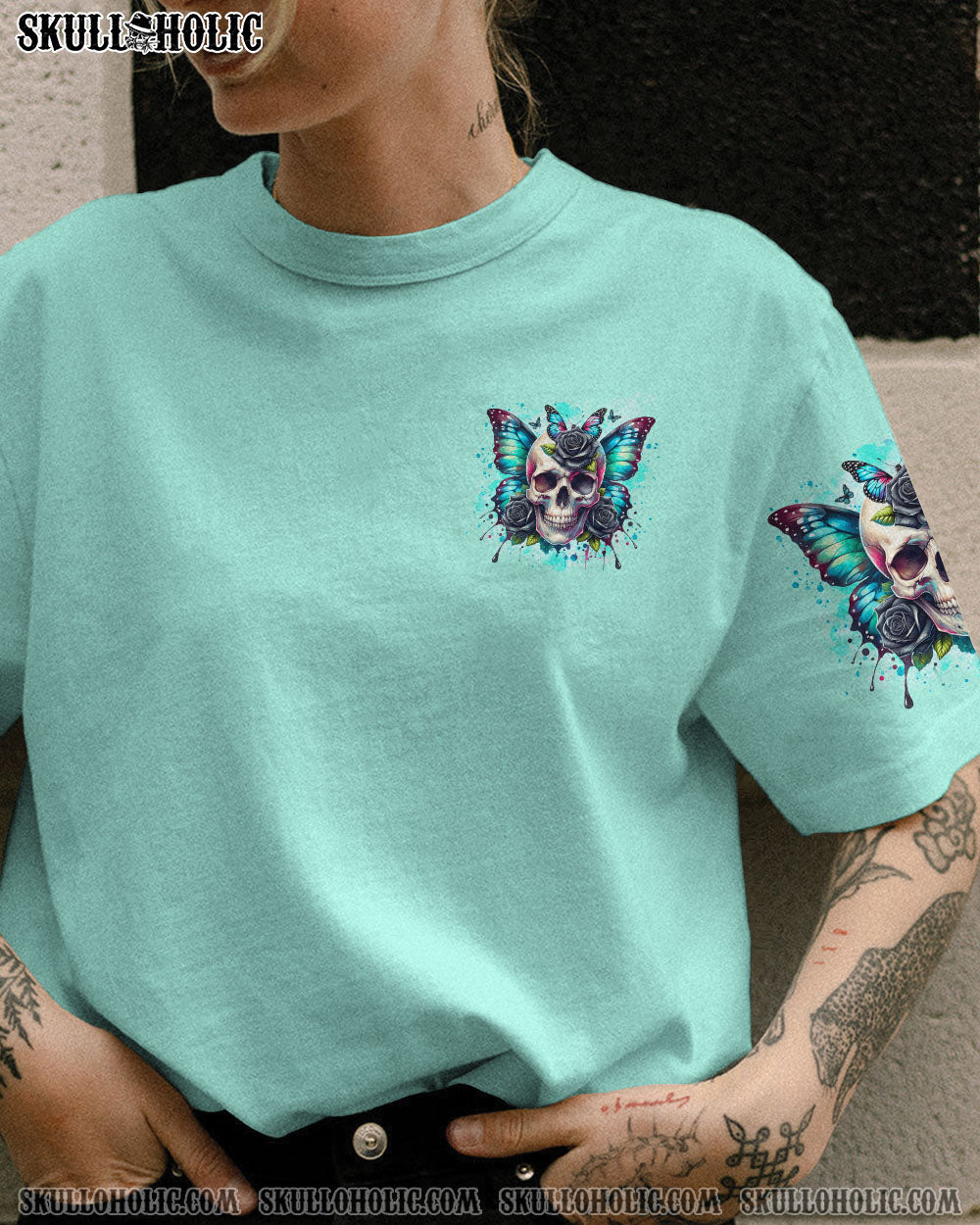 I MAY NOT BE THE GIRL EVERYONE WANTS SKULL BUTTERFLY ALL OVER PRINT – TLTR2606242