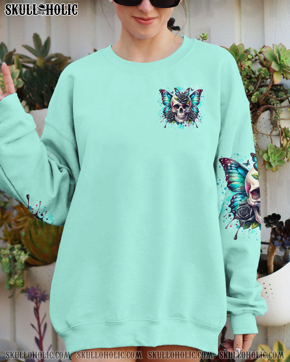I MAY NOT BE THE GIRL EVERYONE WANTS SKULL BUTTERFLY ALL OVER PRINT – TLTR2606242