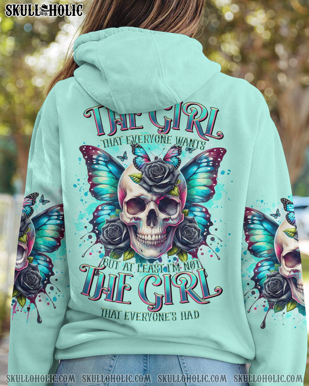 I MAY NOT BE THE GIRL EVERYONE WANTS SKULL BUTTERFLY ALL OVER PRINT – TLTR2606242