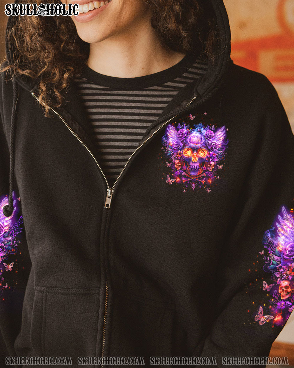I MAY NOT BE THE GIRL EVERYONE WANTS SKULL WINGS ALL OVER PRINT – TLTW1504241