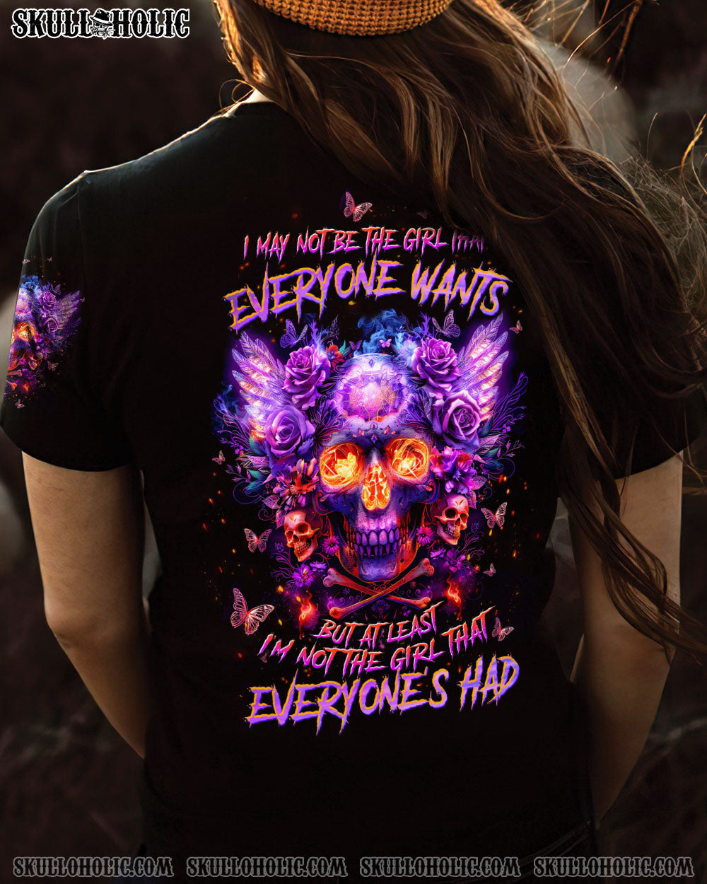 I MAY NOT BE THE GIRL EVERYONE WANTS SKULL WINGS ALL OVER PRINT – TLTW1504241