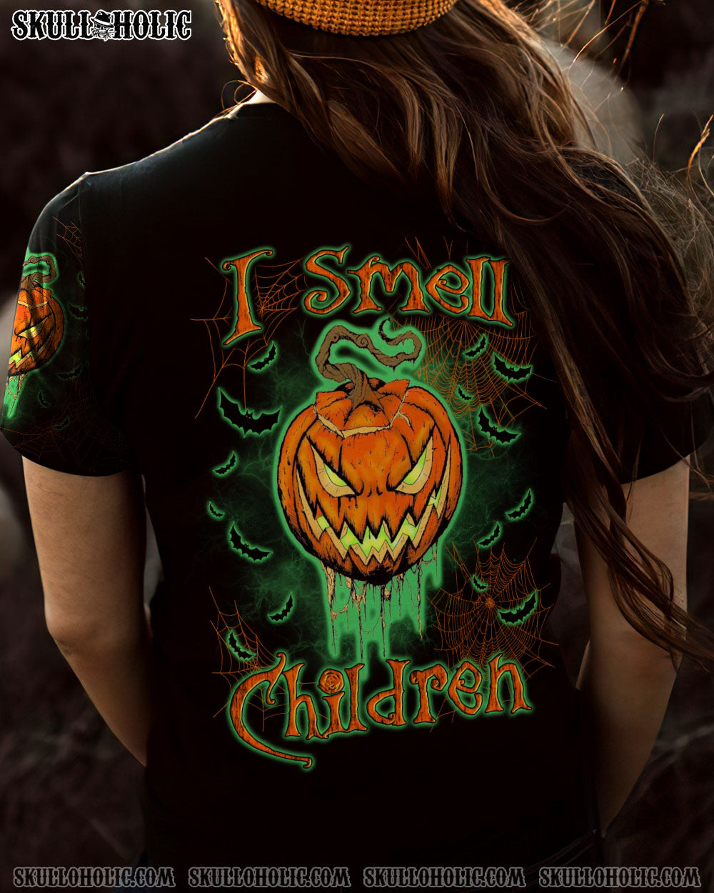 I SMELL CHILDREN SKULL PUMPKIN HALLOWEEN ALL OVER PRINT – YHLN1108233
