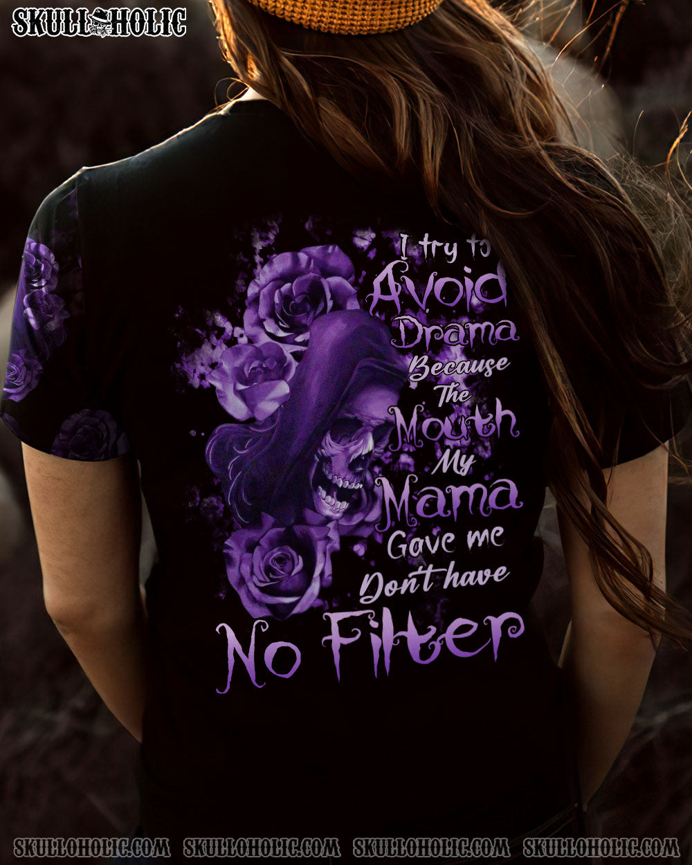 I TRY TO AVOID DRAMA PURPLE ROSE REAPER ALL OVER PRINT – TLTR0202233
