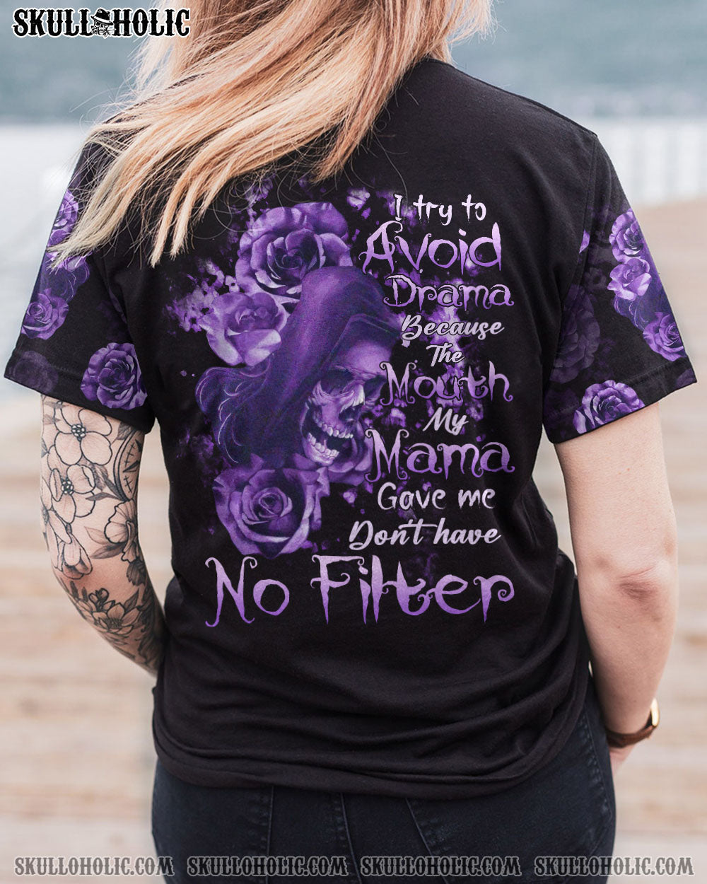 I TRY TO AVOID DRAMA PURPLE ROSE REAPER ALL OVER PRINT – TLTR0202233