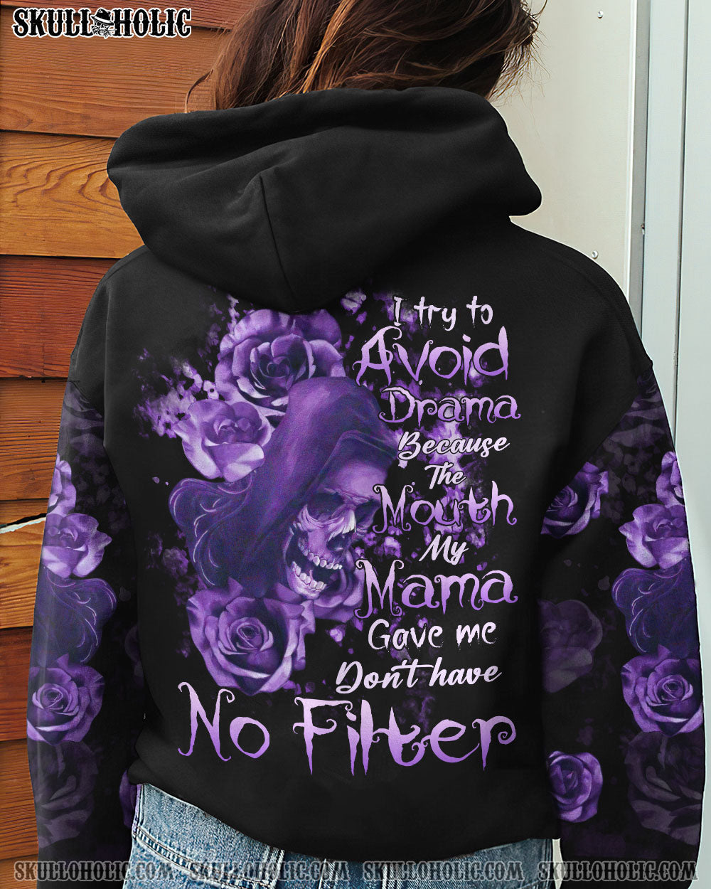 I TRY TO AVOID DRAMA PURPLE ROSE REAPER ALL OVER PRINT – TLTR0202233