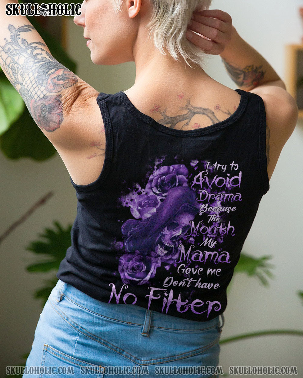 I TRY TO AVOID DRAMA PURPLE ROSE REAPER ALL OVER PRINT – TLTR0202233
