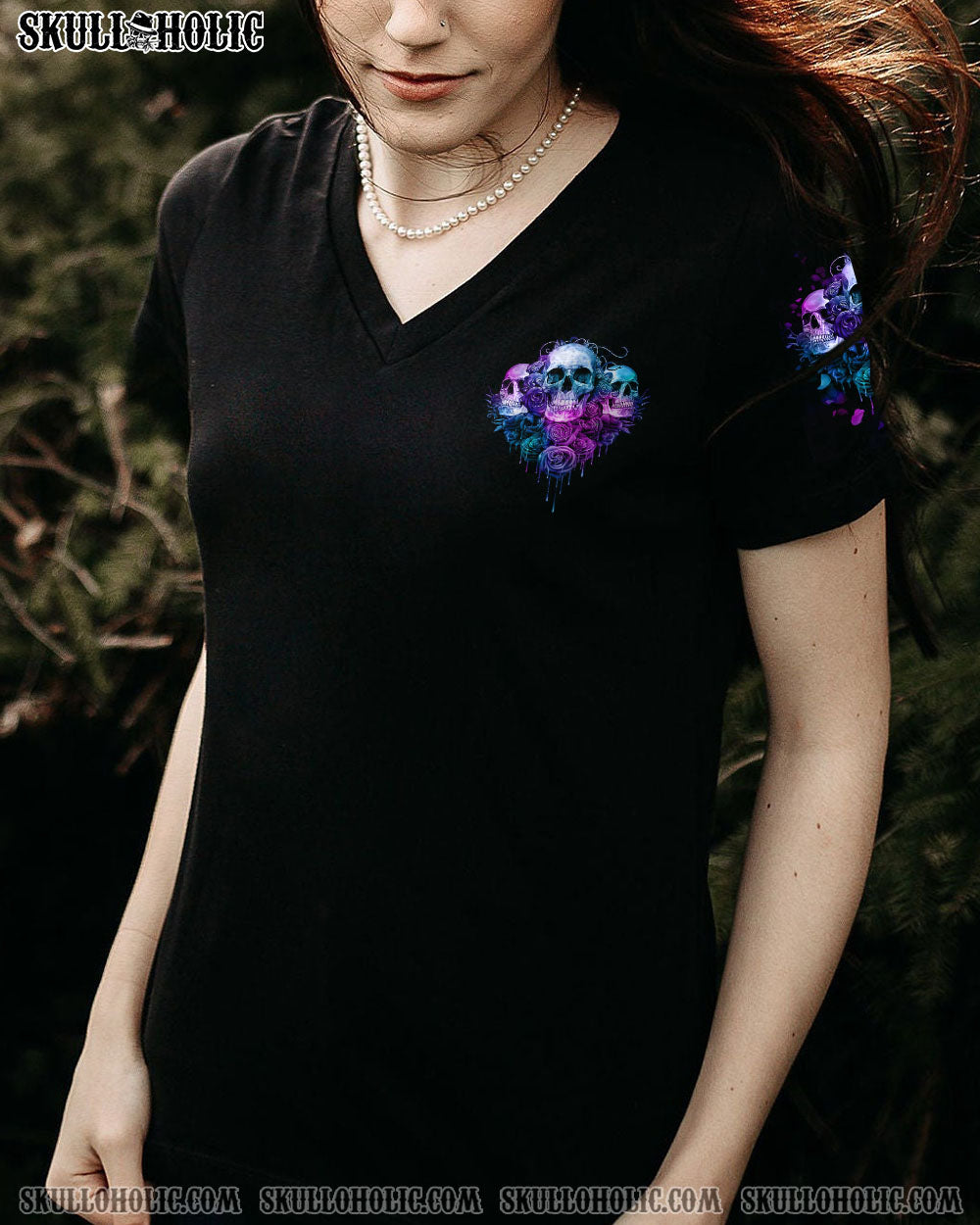 I TRY TO AVOID DRAMA PURPLE ROSE SKULLS OVER PRINT – TLNZ0602234