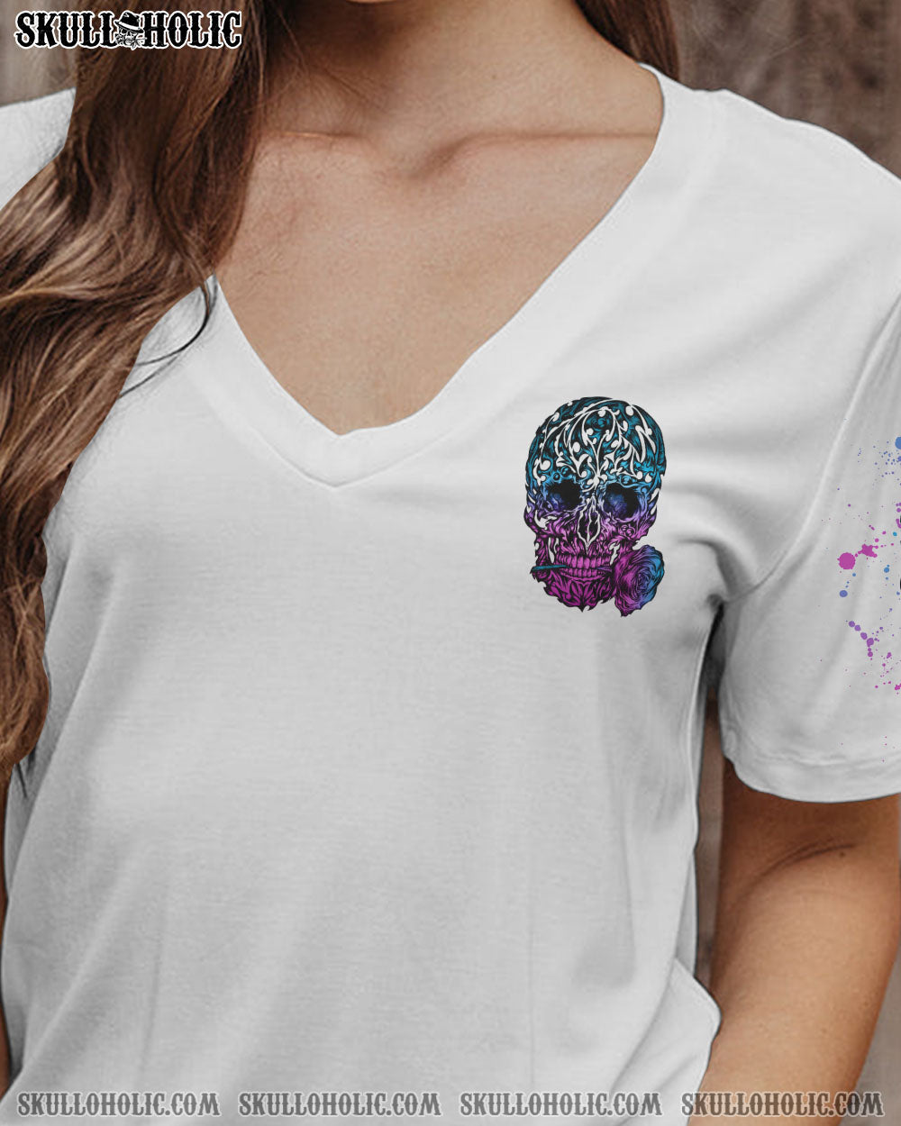 I TRY TO AVOID DRAMA TATTOOED SKULL ALL OVER PRINT – TLNZ0612223