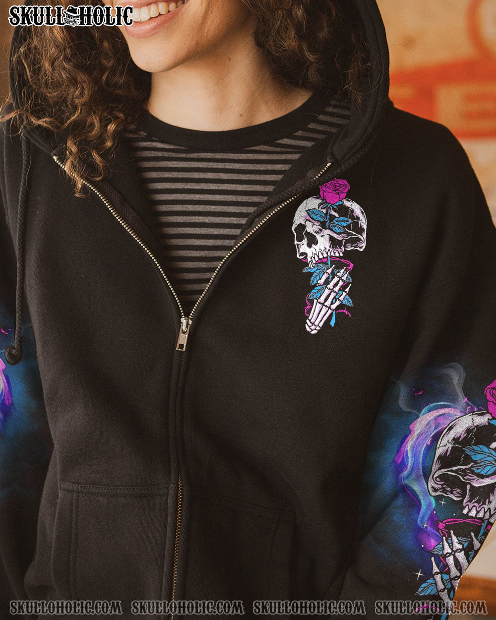 I TRY TO AVOID DRAMA TATTOOED SKULL ALL OVER PRINT – TLNZ1912223
