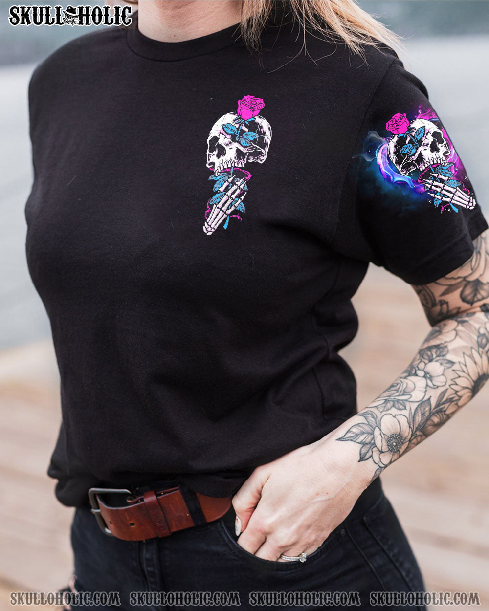 I TRY TO AVOID DRAMA TATTOOED SKULL ALL OVER PRINT – TLNZ1912223