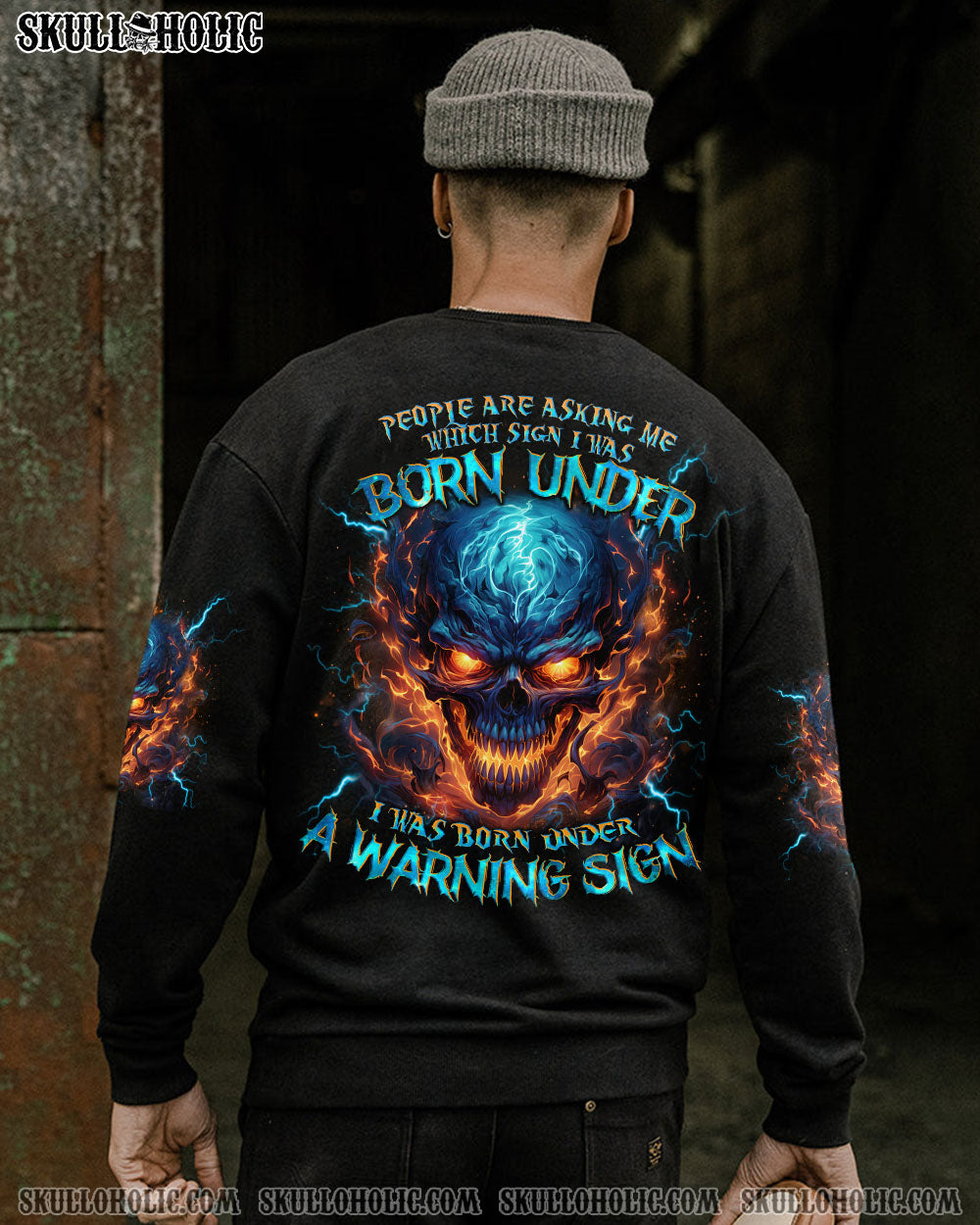 I WAS BORN UNDER A WARNING SIGN ALL OVER PRINT – TLNO0804242
