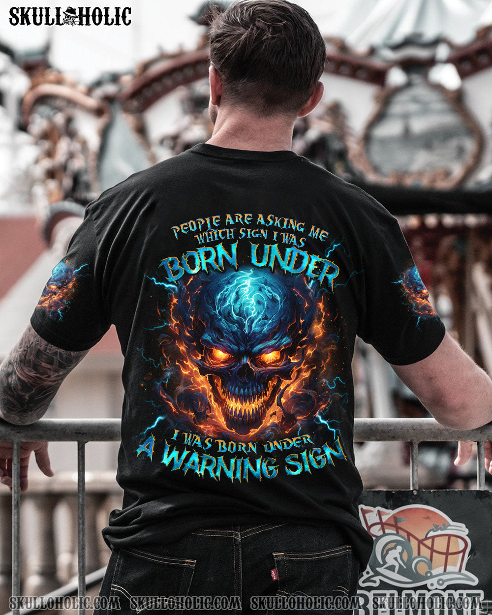 I WAS BORN UNDER A WARNING SIGN ALL OVER PRINT – TLNO0804242