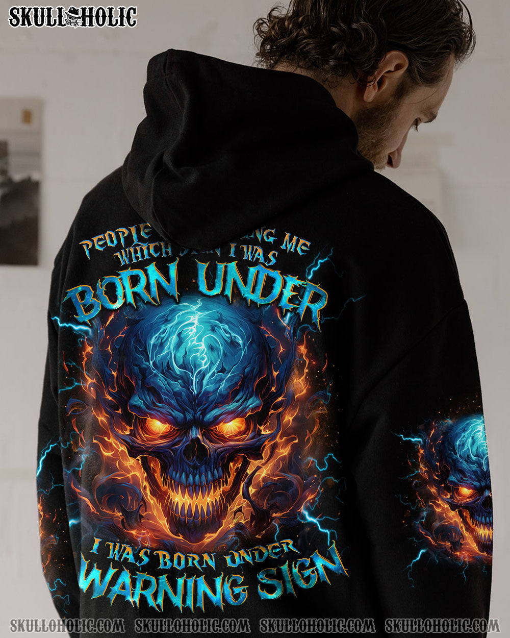 I WAS BORN UNDER A WARNING SIGN ALL OVER PRINT – TLNO0804242