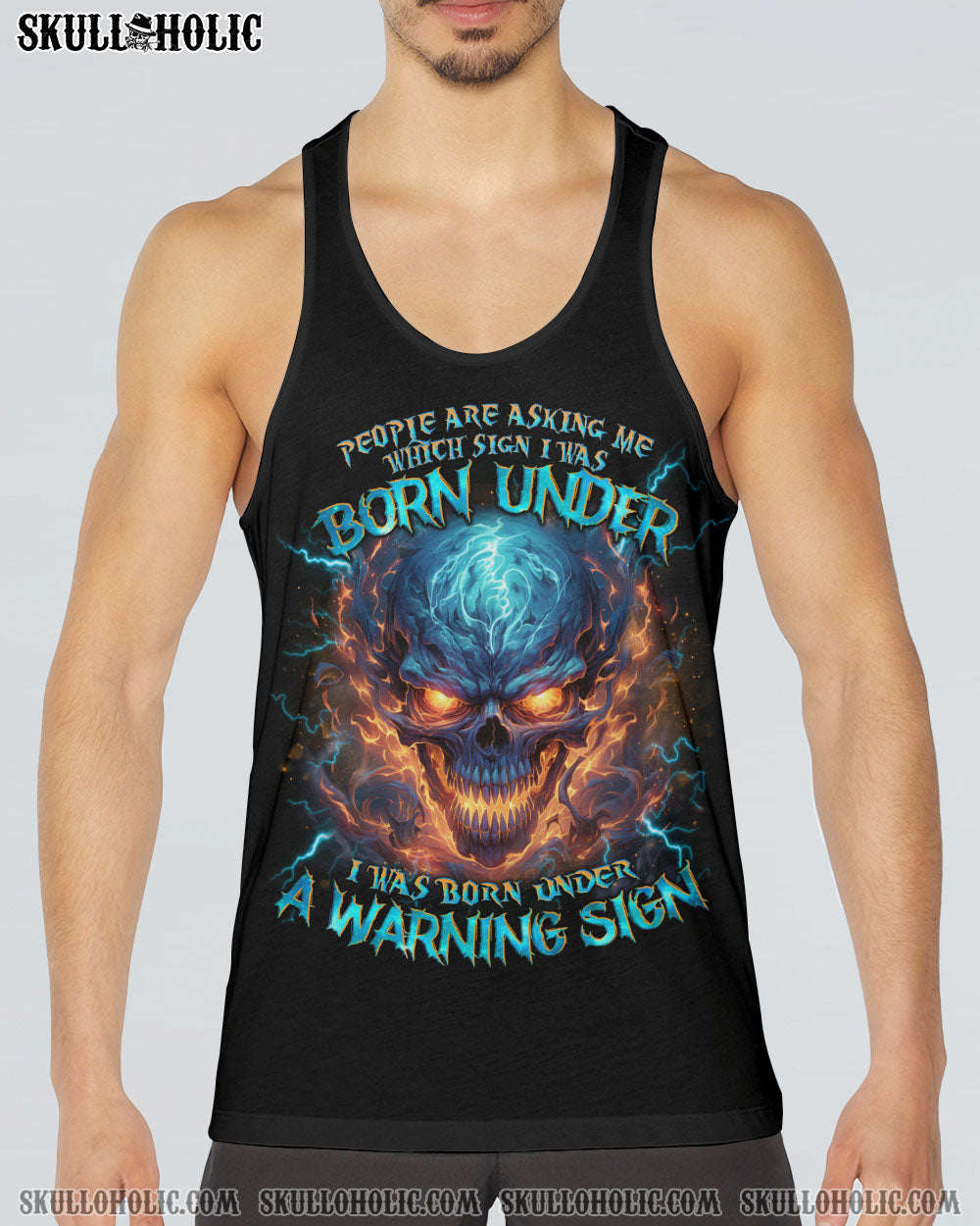 I WAS BORN UNDER A WARNING SIGN ALL OVER PRINT – TLNO0804242