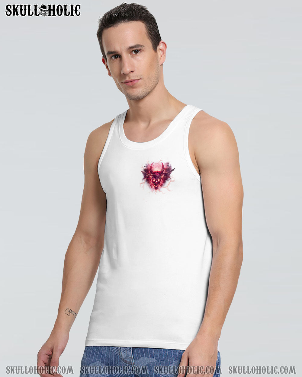 I WAS BORN UNDER A WARNING SIGN DEMON SKULL ALL OVER PRINT – TLPQ0104243