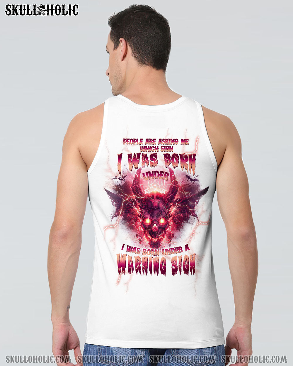 I WAS BORN UNDER A WARNING SIGN DEMON SKULL ALL OVER PRINT – TLPQ0104243