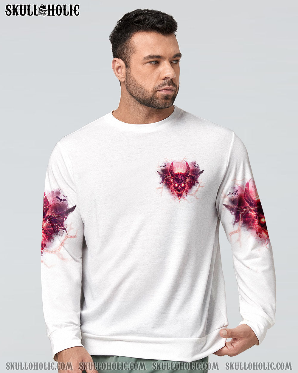 I WAS BORN UNDER A WARNING SIGN DEMON SKULL ALL OVER PRINT – TLPQ0104243