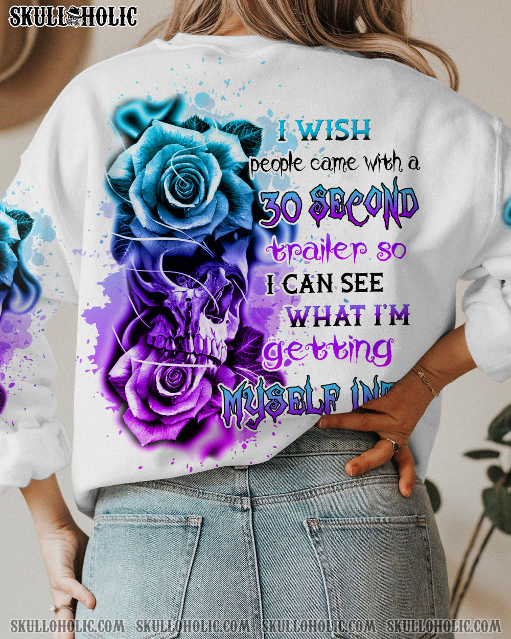 I WISH PEOPLE SKULL ROSE ALL OVER PRINT – YHHN2712223