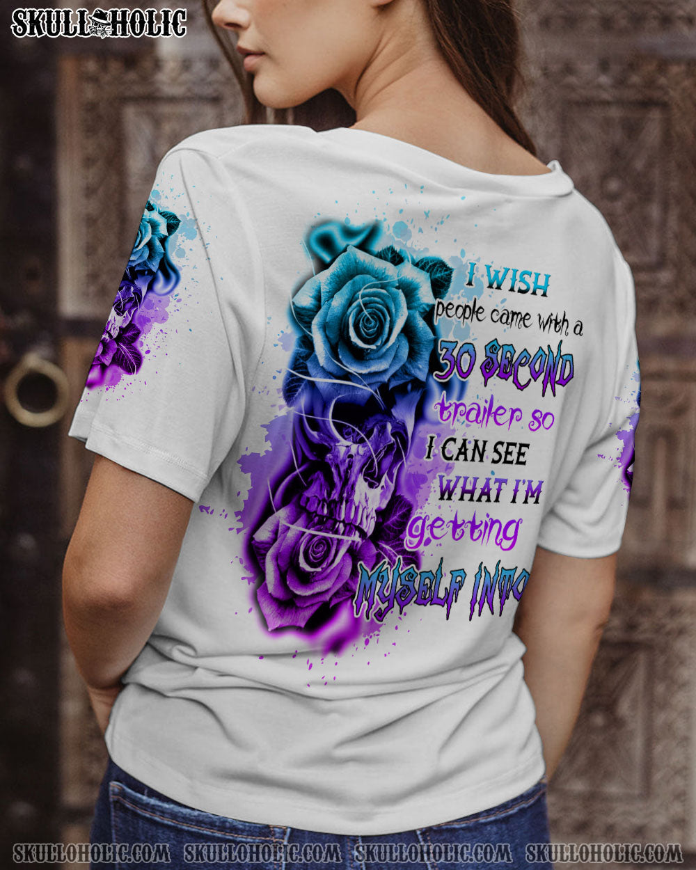 I WISH PEOPLE SKULL ROSE ALL OVER PRINT – YHHN2712223