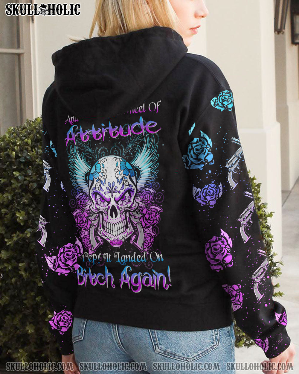 I WOKE UP TODAY SKULL ROSE ALL OVER PRINT – YHHN3101232