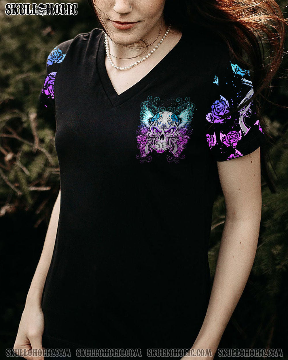 I WOKE UP TODAY SKULL ROSE ALL OVER PRINT – YHHN3101232