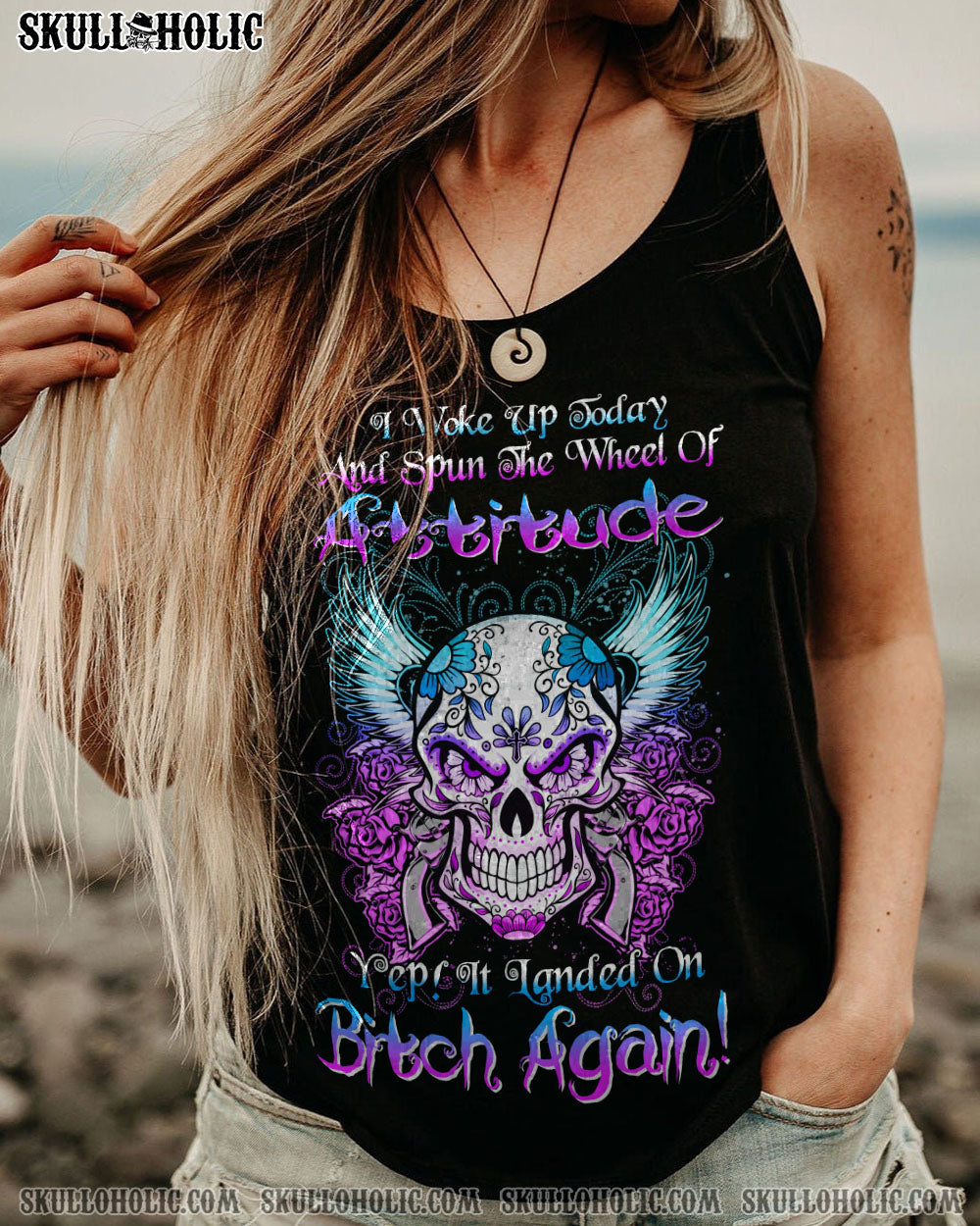 I WOKE UP TODAY SKULL ROSE ALL OVER PRINT – YHHN3101232